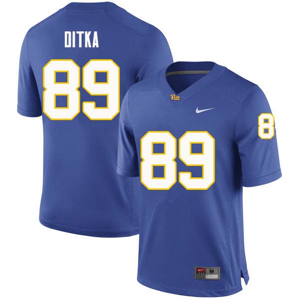 Men #89 Mike Ditka Pittsburgh Panthers College Football Jerseys Sale-Royal